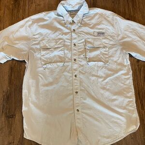 Men's Casual White Button Down Shirt